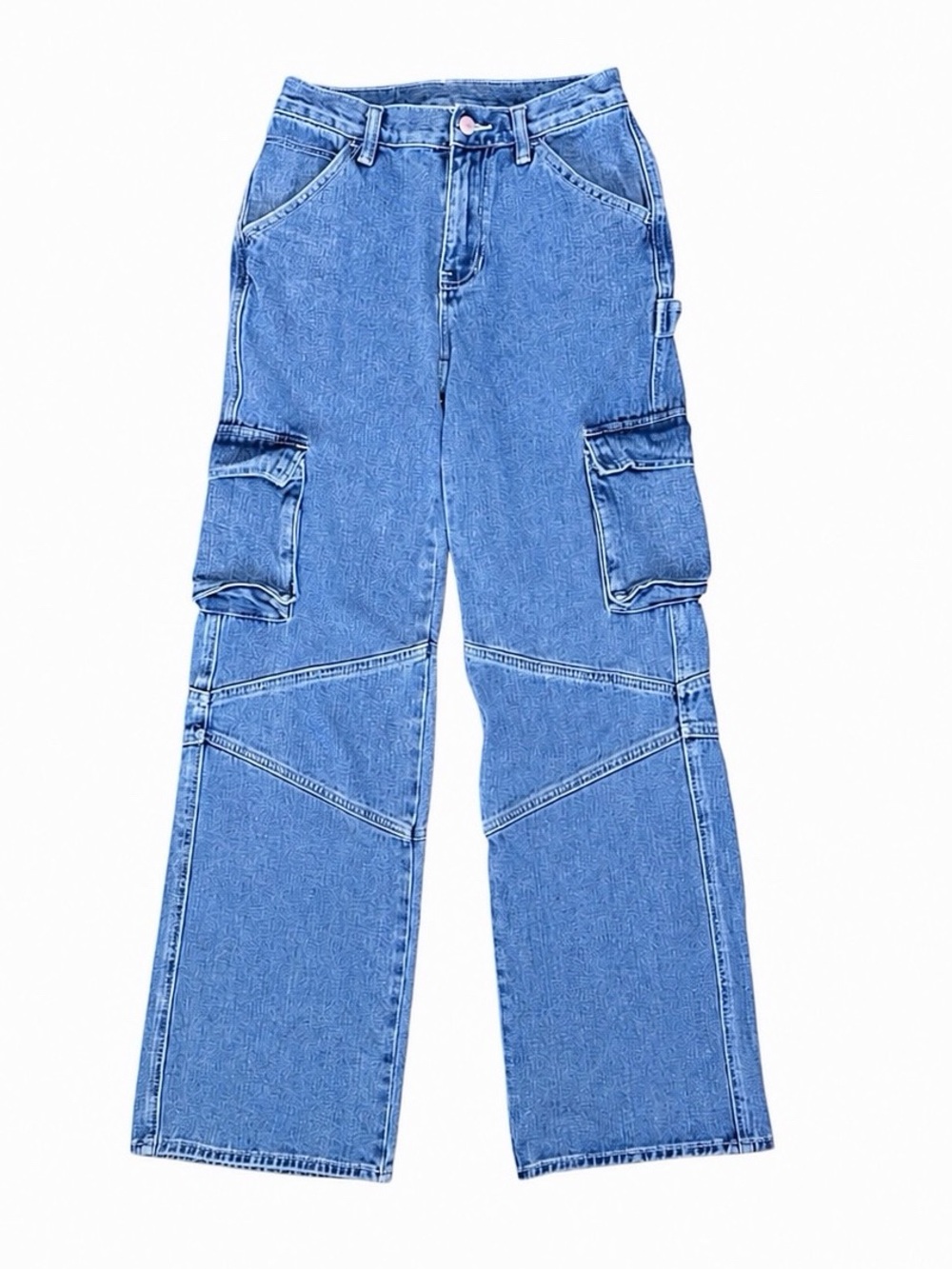 PacSun x Barbie Baggy Cargo Jeans Size 24 Wide Leg Y2K Denim